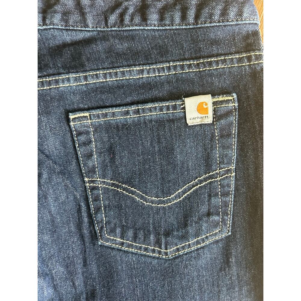 Carhartt Women’s Dark Wash Bootcut Jeans, Rugged Western Style, Size 6. - Picture 8 of 10